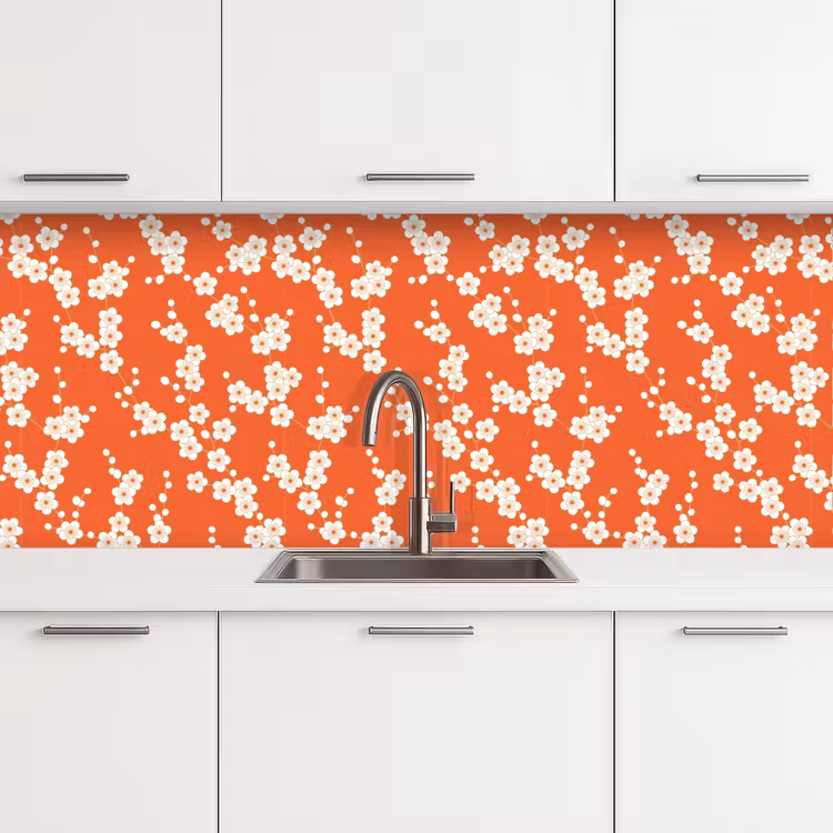 Sakura - Bloemen - Patroon - Japan keuken achterwand 2 middel 871 -3d