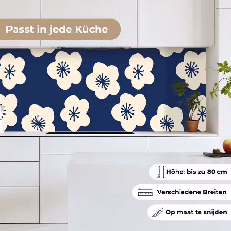 Sakura - Wit - Patroon - Japan keuken achterwand 2 middel 871 -sfeer4_DE