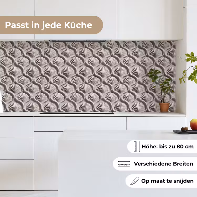 Zand - Schelpenvorm - Grijs keuken achterwand 2 middel 871 -sfeer4_DE