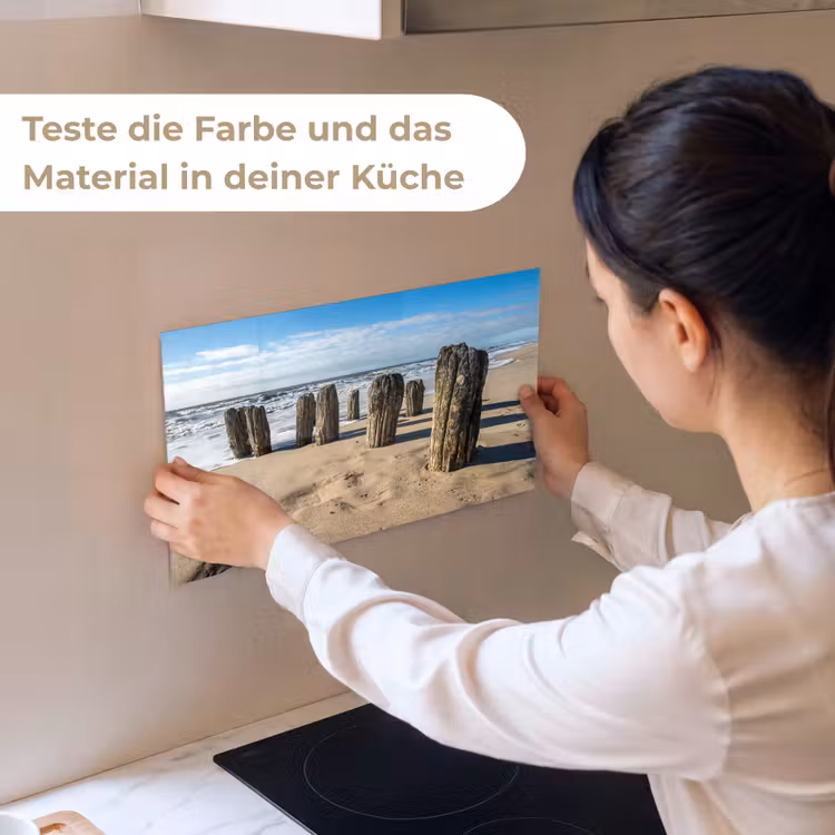 Zand - Strand - Paal - Water - Zomer keuken achterwand sample klein -USP_sampleDE