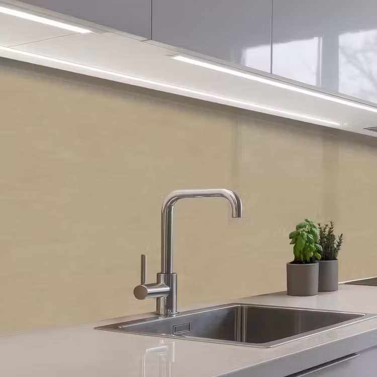 Zandkleur - Korrelige structuur - Beton keuken achterwand 2 middel 871 -3d_schuin