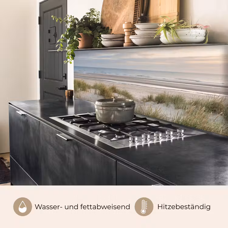 Zandstrand - Bewolkt - Duinen keuken achterwand 2 middel -usp_DE
