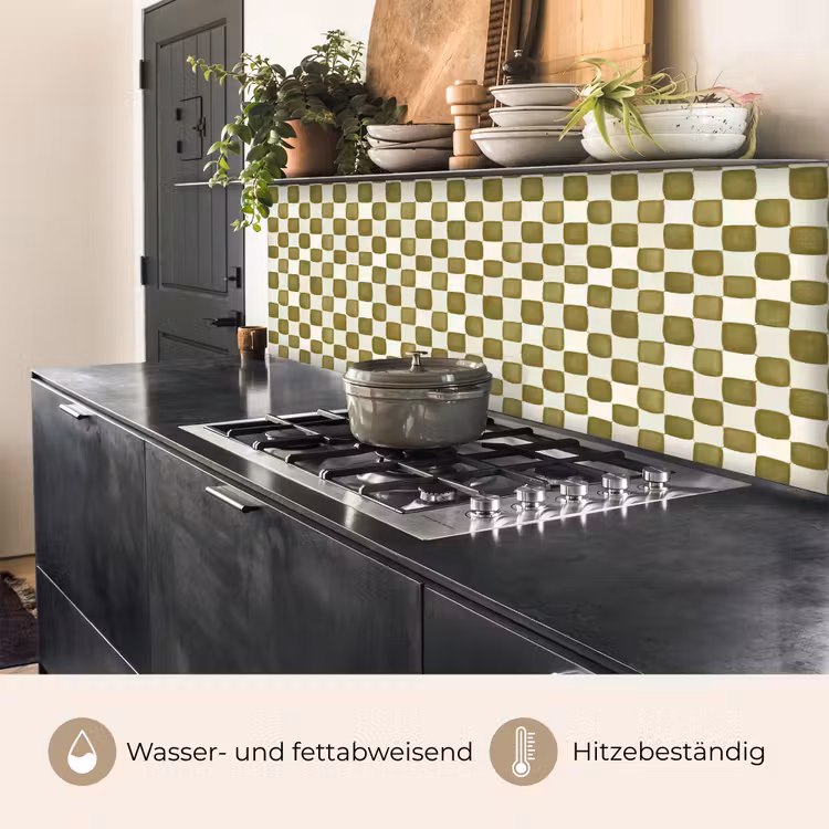 Schaak - Patroon - Groen keuken achterwand 2 middel 871 -usp_DE