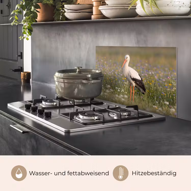 Ooienvaar - Bloemen - Weide - Kleurrijk keuken achterwand spatscherm klein -usp_DE