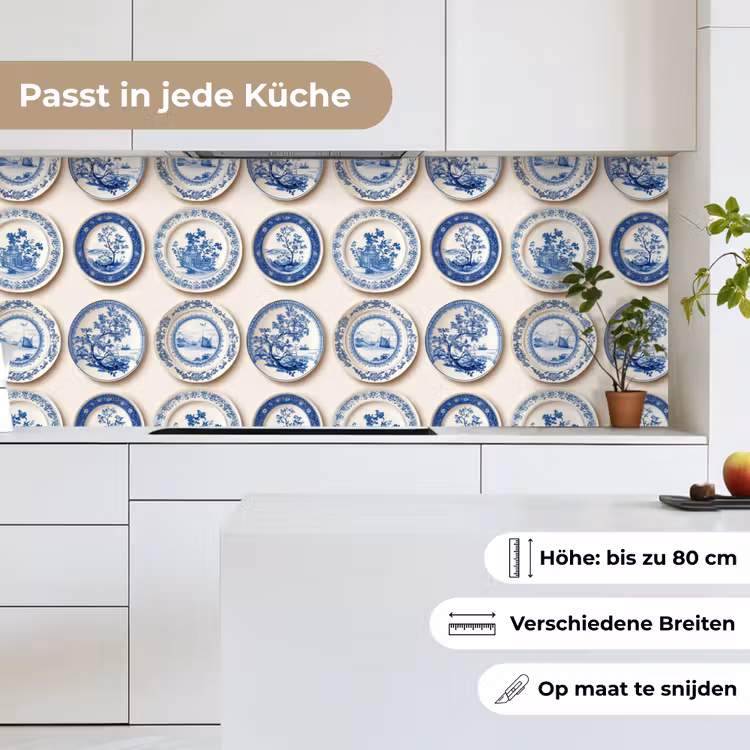 Borden - Bomen - Planten - Blauw keuken achterwand 2 middel 871 -sfeer4_DE