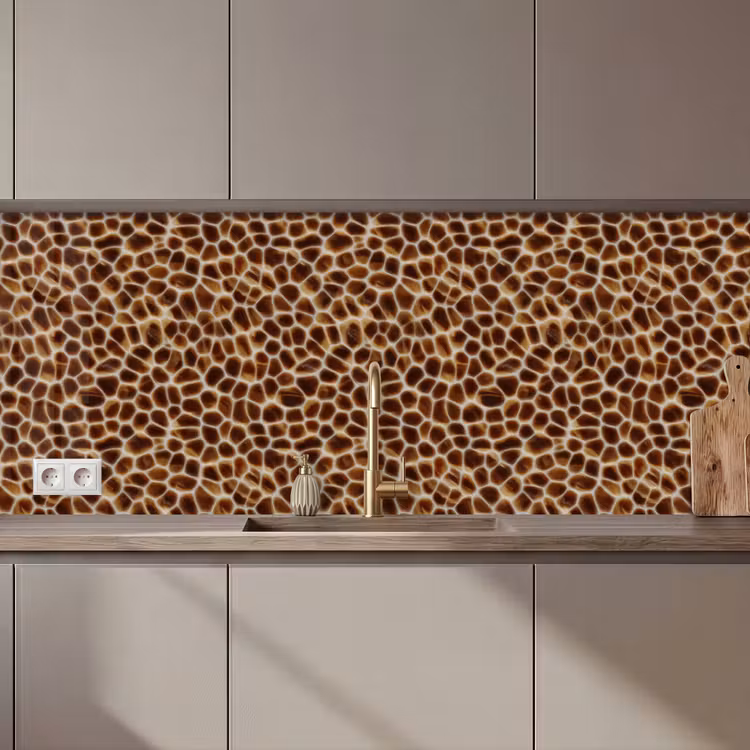 Schildpad - Patroon - Bruin keuken achterwand 2 middel 871 zz_3dshopping