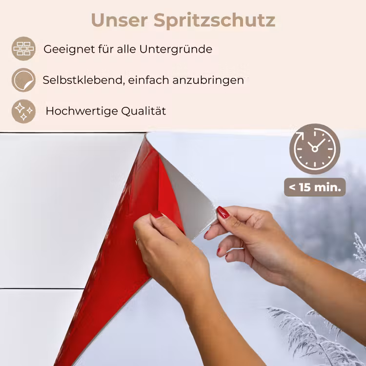 Riet - Bevroren - Winter - Natuur keuken achterwand spatscherm klein -spatscherm_DE