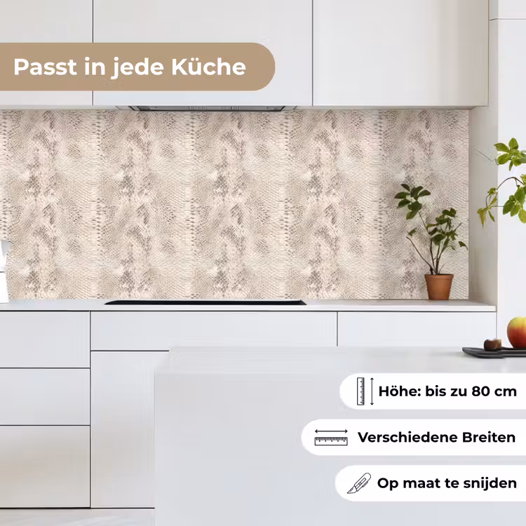 Slang - Patroon - Beige keuken achterwand 2 middel 871 -sfeer4_DE