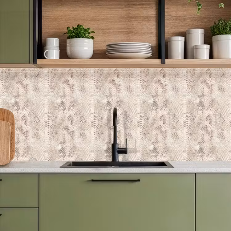 Slang - Patroon - Beige keuken achterwand 2 middel 871 -sfeer3