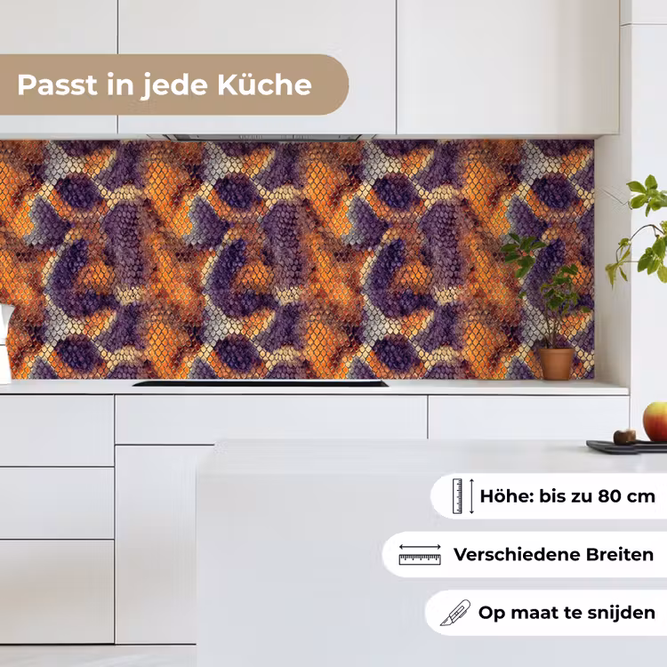 Slang - Schubben - Kleurrijk keuken achterwand 2 middel 871 -sfeer4_DE