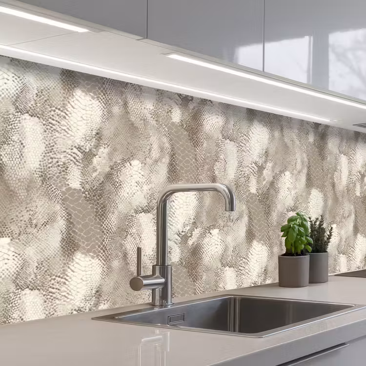 Slang - Textuur - Zand keuken achterwand 2 middel 871 -3d_schuin