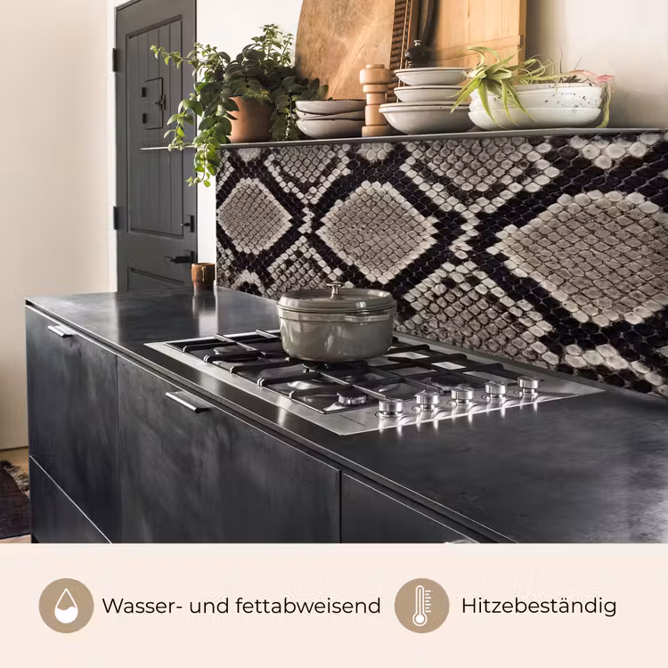 Slangenleer - Patroon - Beige keuken achterwand 2 middel -usp_DE