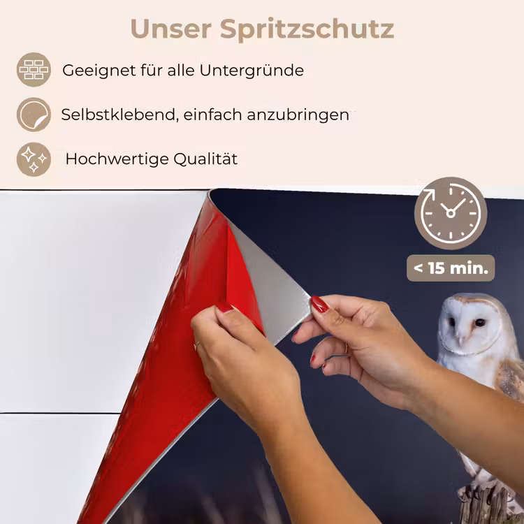 Kerkuil - Maan - Nacht keuken achterwand spatscherm klein -spatscherm_DE