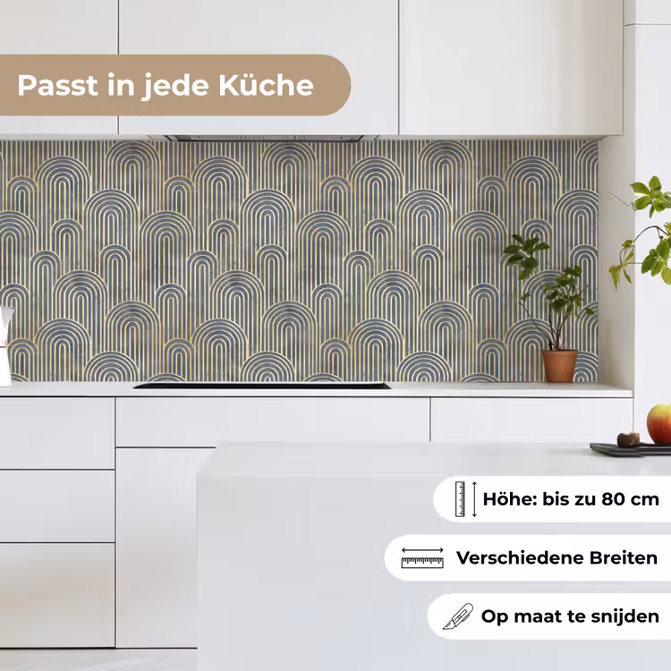 Boog - Goud - Blauw keuken achterwand 2 middel 871 -sfeer4_DE