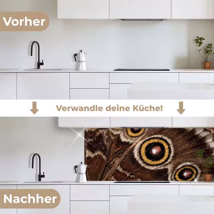 Vlinder - Vleugel - Abstract keuken achterwand 2 middel -voor-na_DE