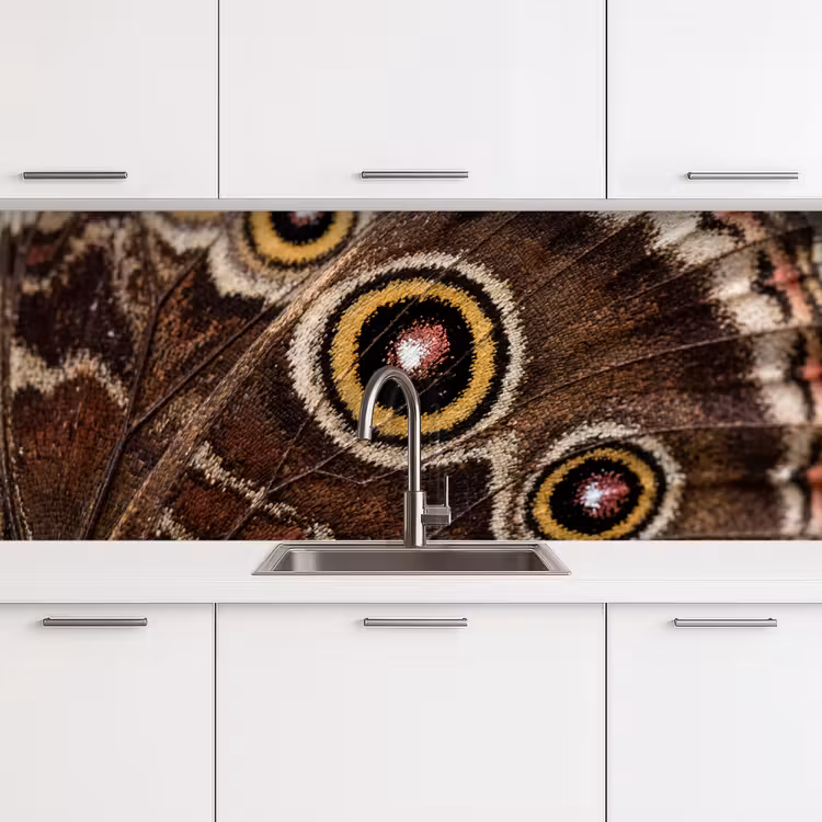 Vlinder - Vleugel - Abstract keuken achterwand 2 middel -3d