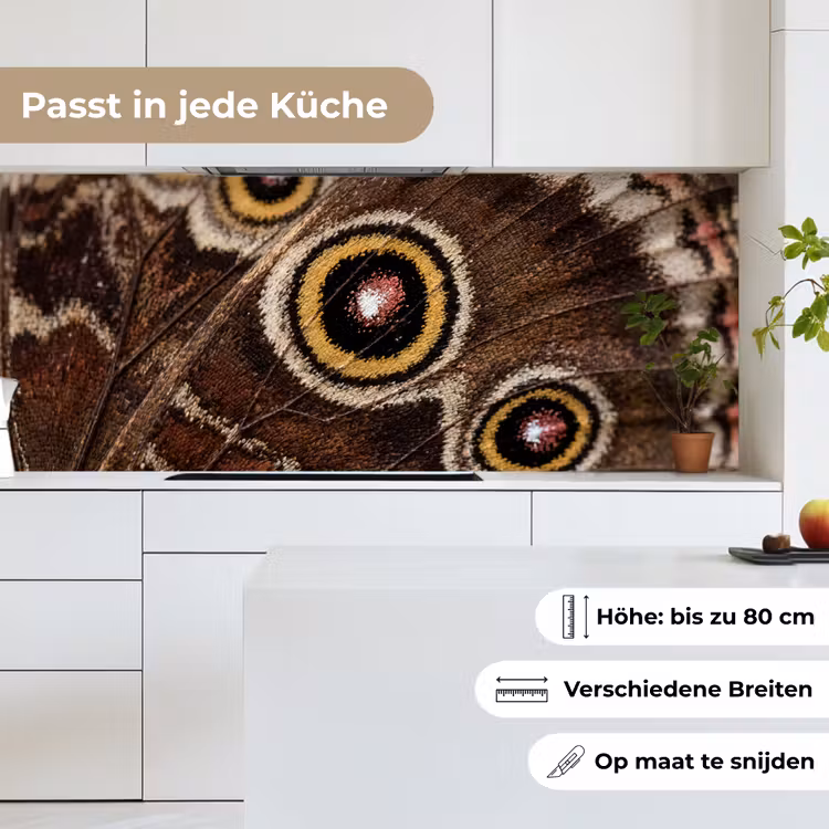 Vlinder - Vleugel - Abstract keuken achterwand 2 middel -sfeer4_DE