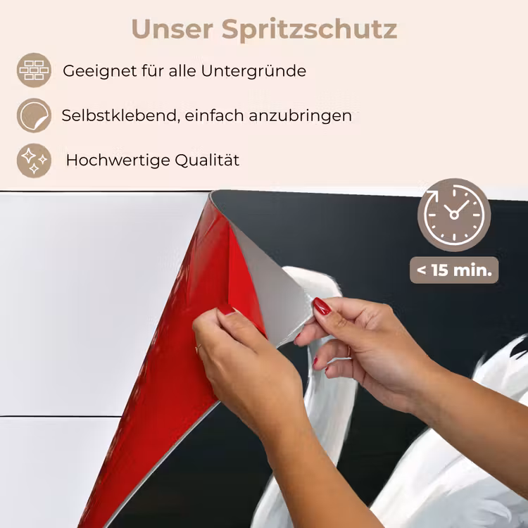 Zwaan - Water - Natuur - Realistisch - Wit keuken achterwand spatscherm klein -spatscherm_DE