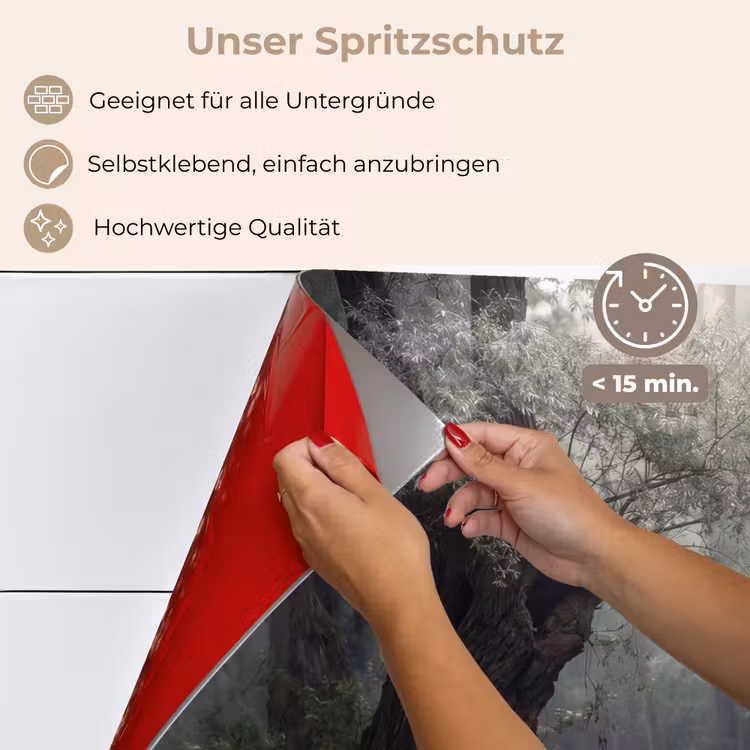 Zwanen - Rivier - Bos keuken achterwand spatscherm klein -spatscherm_DE