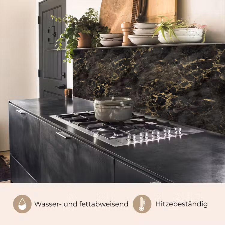 Zwart - Marmer - Goud - Nerf keuken achterwand 2 middel 871 -usp_DE