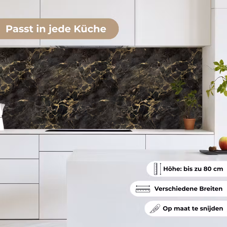 Zwart - Marmer - Goud - Nerf keuken achterwand 2 middel 871 -sfeer4_DE