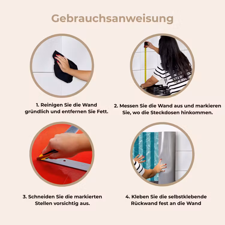 Zwembad - Strepen - Groen keuken achterwand 2 middel 871 -gebruiksaanwijzing_DE