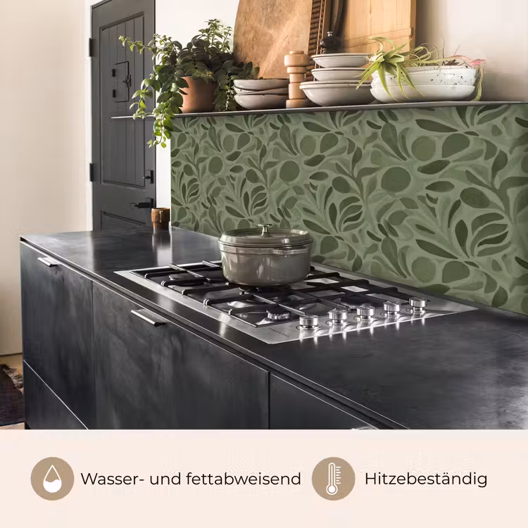 Sereen - Bladeren - Groen keuken achterwand 2 middel 871 -usp_DE
