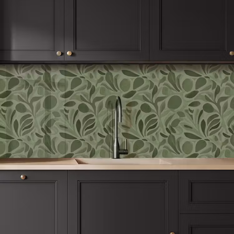 Sereen - Bladeren - Groen keuken achterwand 2 middel 871 -sfeer1