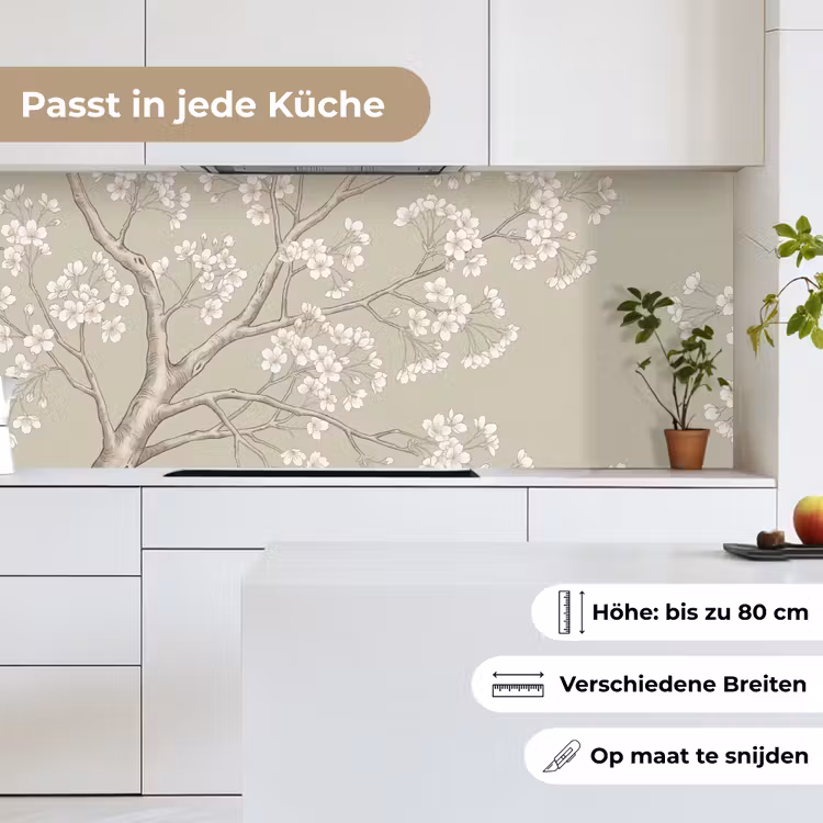 Sereen - Bloesem - Wit keuken achterwand 2 middel -sfeer4_DE