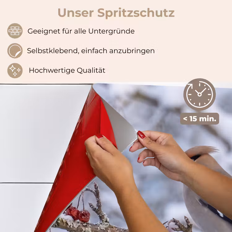 Pestvogel - Bessen - Winter - Natuur keuken achterwand spatscherm klein -spatscherm_DE