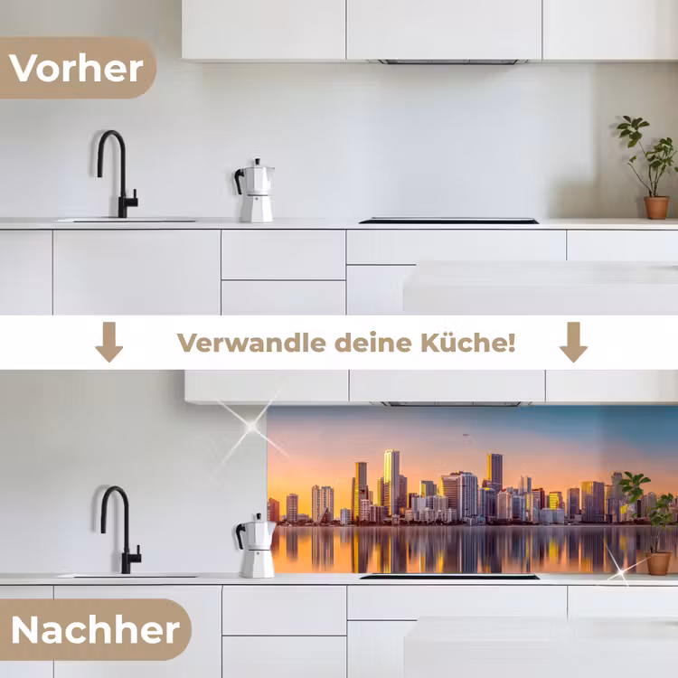 Skyline - Gebouwen - Steden keuken achterwand 2 middel -voor-na_DE