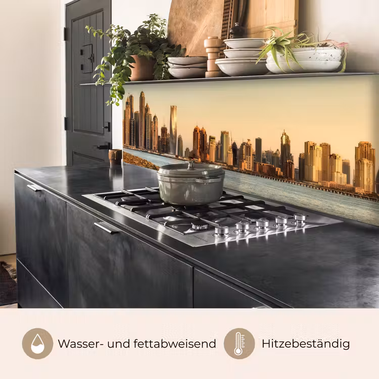 Skyline - Kanaal - Wolkenkrabbers keuken achterwand 2 middel -usp_DE