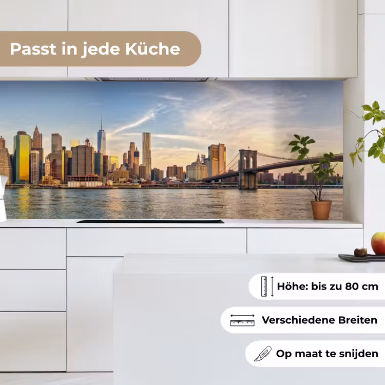 Skyline - New York - Brug - Wolkenkrabbers keuken achterwand 2 middel -sfeer4_DE