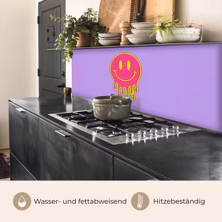 Smiley - Drip - Neon keuken achterwand 2 middel -usp_DE