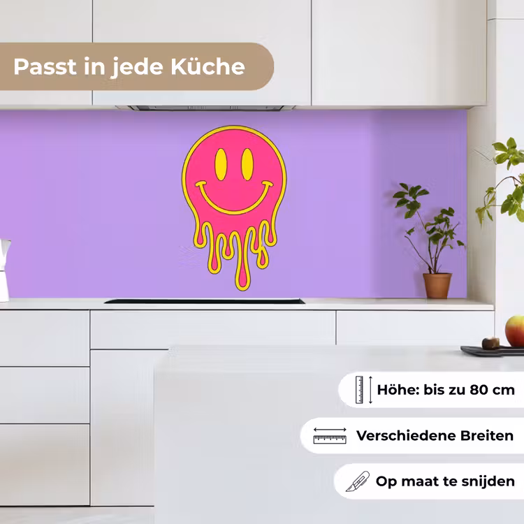 Smiley - Drip - Neon keuken achterwand 2 middel -sfeer4_DE