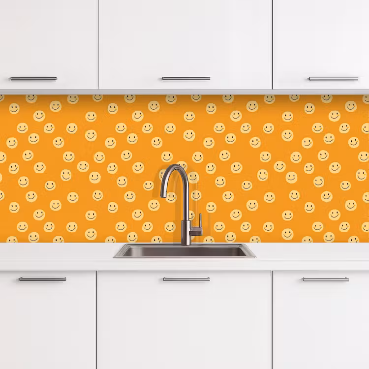 Smileys - Retro - Heel keuken achterwand 2 middel 871 -3d