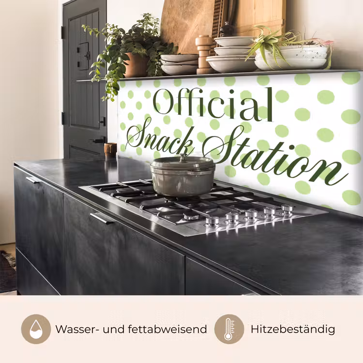 Snack Station - Groen - Stippen keuken achterwand 2 middel -usp_DE