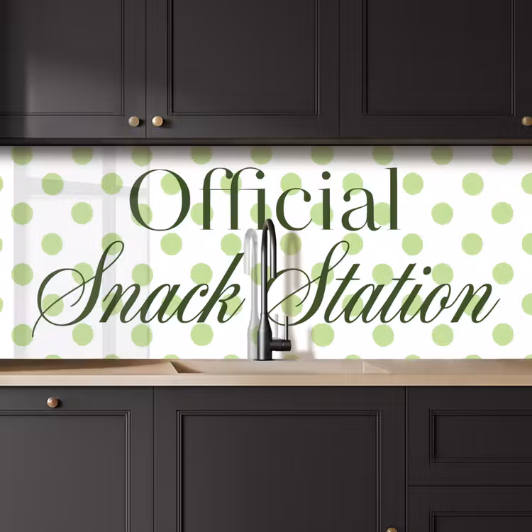 Snack Station - Groen - Stippen keuken achterwand 2 middel -sfeer1
