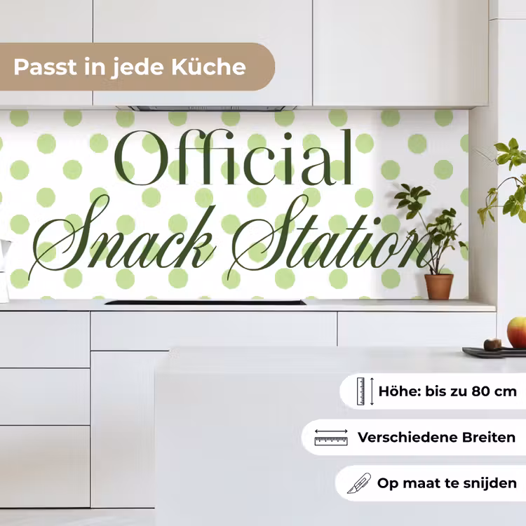 Snack Station - Groen - Stippen keuken achterwand 2 middel -sfeer4_DE