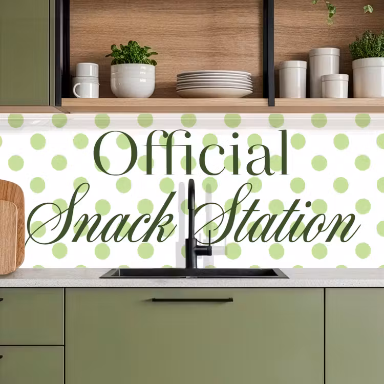 Snack Station - Groen - Stippen keuken achterwand 2 middel -sfeer3