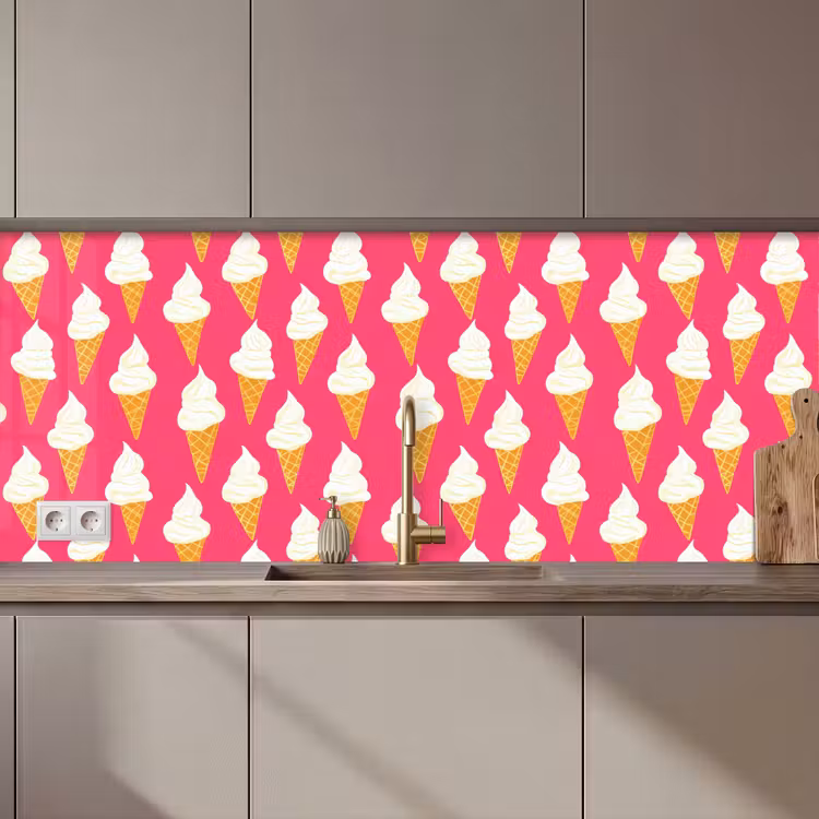 Softijs - Horentje - Roze keuken achterwand 2 middel 871 zz_3dshopping