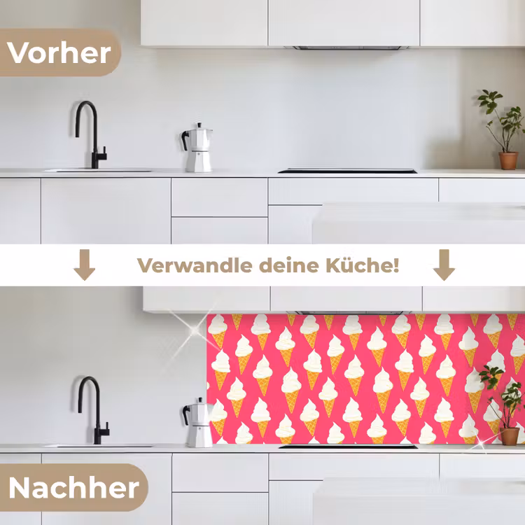 Softijs - Horentje - Roze keuken achterwand 2 middel 871 -voor-na_DE
