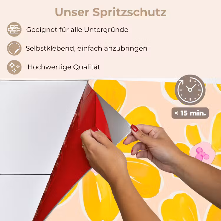 Zomers - Bloemen - Geel keuken achterwand spatscherm klein 900 -spatscherm_DE