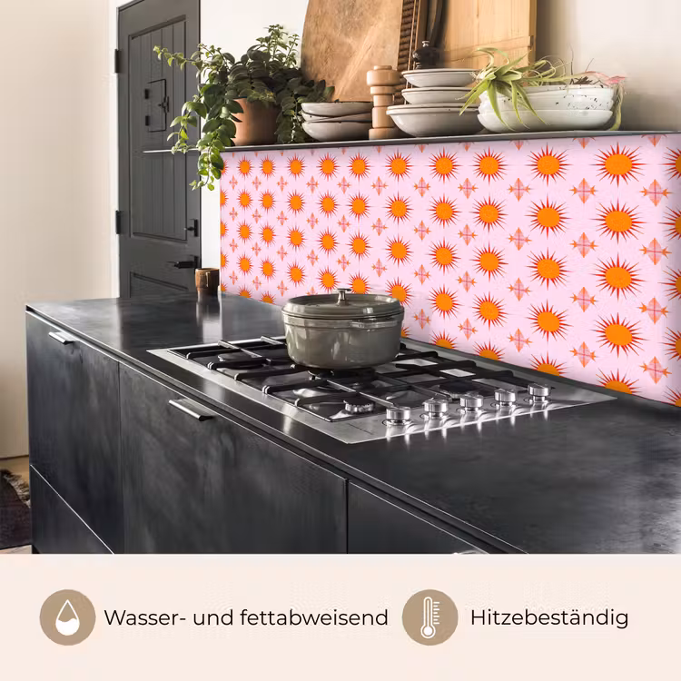 Zon - Patroon - Roze keuken achterwand 2 middel 871 -usp_DE