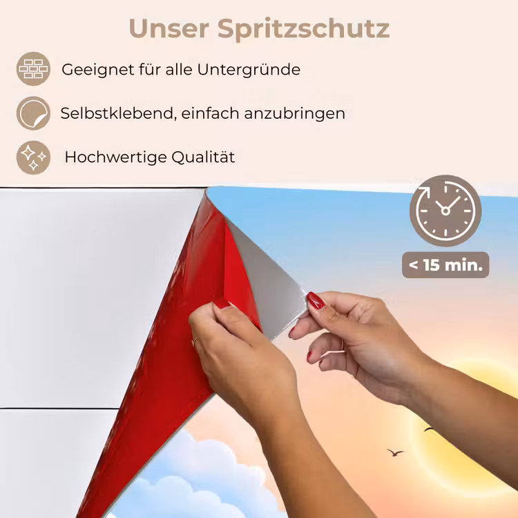 Zon - Vogels - Lucht - Natuur - Geel keuken achterwand spatscherm klein -spatscherm_DE