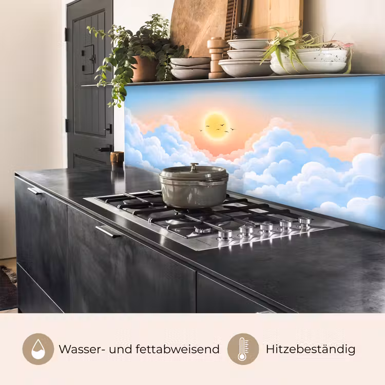Zon - Vogels - Lucht - Natuur - Geel keuken achterwand 2 middel -usp_DE