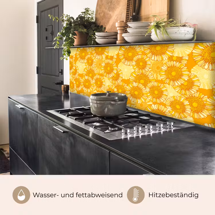 Zonnebloem - Zomer - Patronen - Bloemen keuken achterwand 2 middel 871 -usp_DE