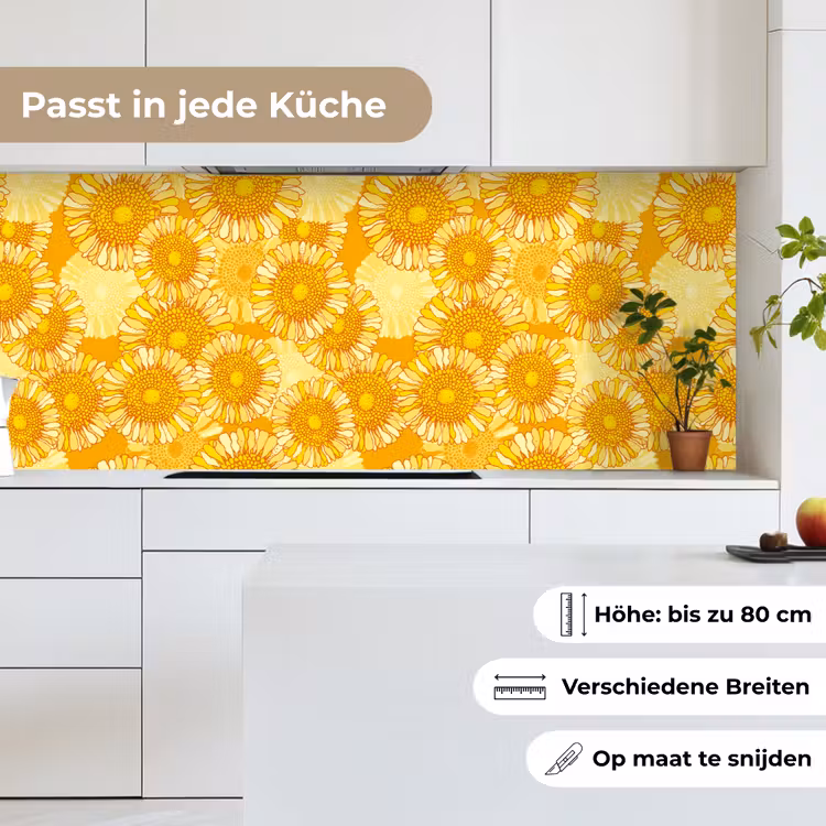 Zonnebloem - Zomer - Patronen - Bloemen keuken achterwand 2 middel 871 -sfeer4_DE