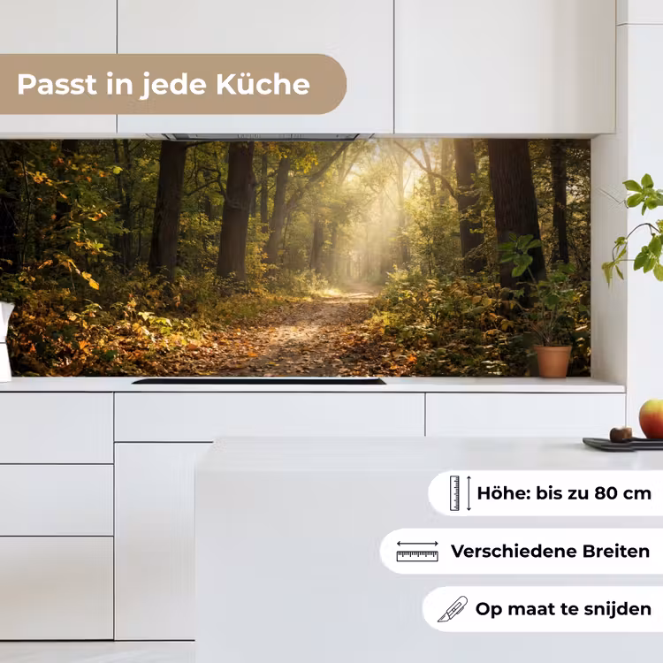 Zonlicht - Bospad - Bomen keuken achterwand 2 middel -sfeer4_DE
