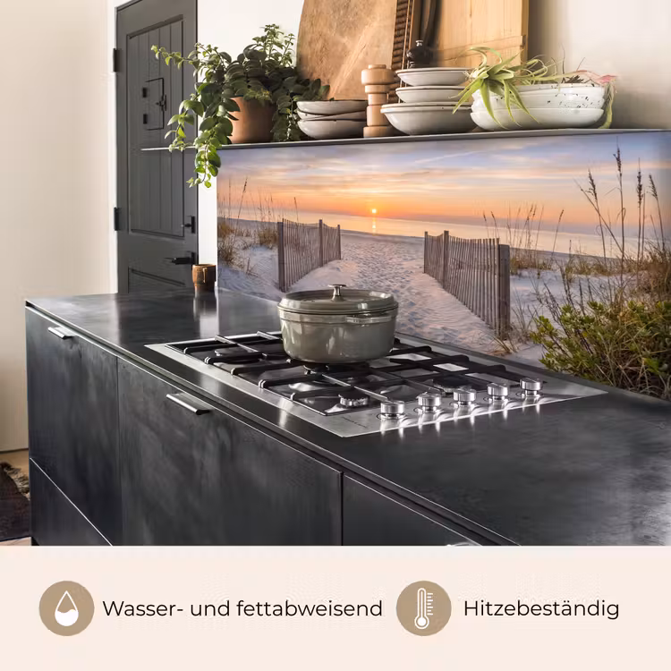 Zonsondergang - Strand - Zand keuken achterwand 2 middel -usp_DE